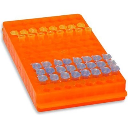 MTC BIO MTC Bio Reversible Racks For 1.5/2.0 ml or 0.5 ml Tubes, 96 Place, Orange, 5 Pack R1050